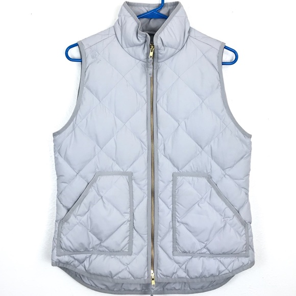 J. Crew Jackets & Blazers - J. Crew Blue Down Vest Puffy Zip Up Winter Sz S F